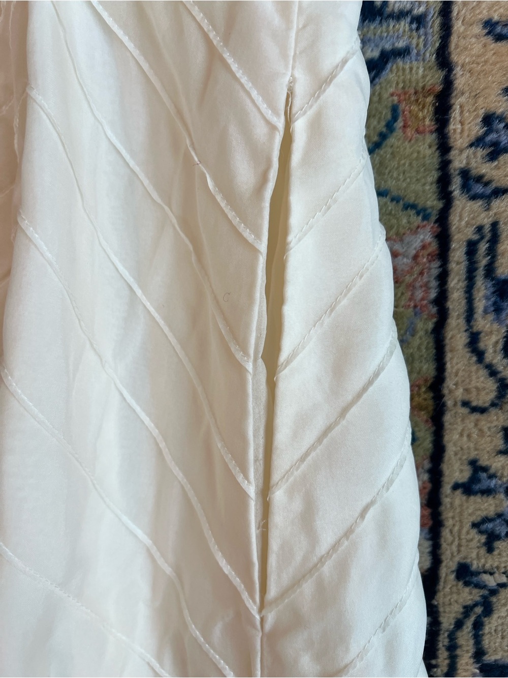 BHLDN Silk Bridal Mini Dress | Strapless Reception Dress w Tulle Hem - SZ 10 - Picture 11 of 13